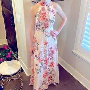 Eliza J pale pink floral dress